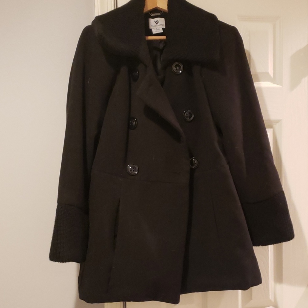 Women's Black Peacoat